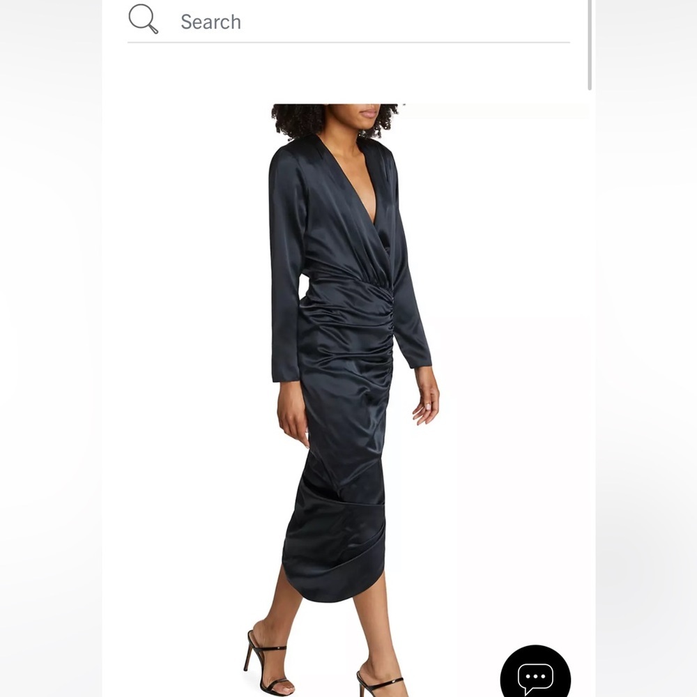 New Veronica Beard Cameri Silk Wrap Midi Ruched D… - image 3